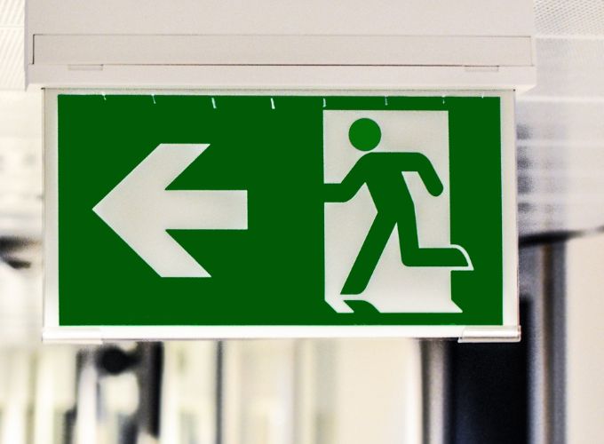 Notausgang für Feuer