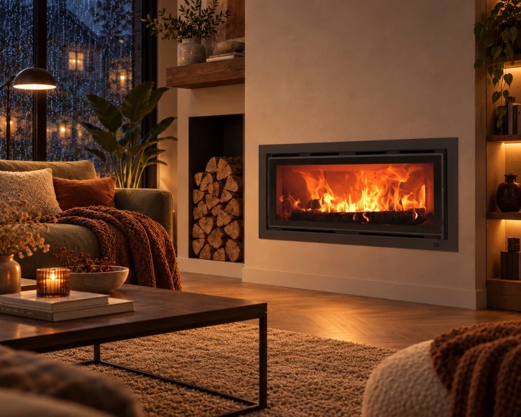 Kamineinsatz einbauen: PANADERO FIREPLACE 101-S im umgebauten Kamin
