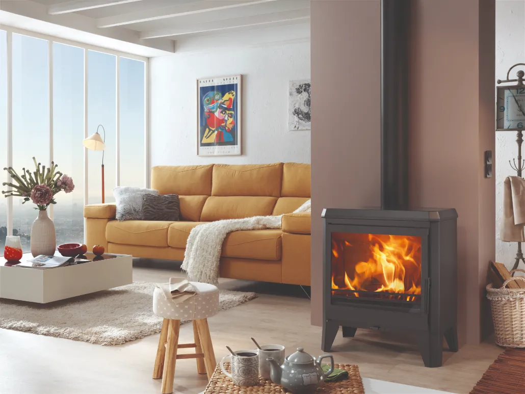 Kaminofen Sicherheit: PANADERO CHARME im Wohnzimmer