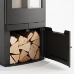 Integriertes Holzfach des Kaminofens